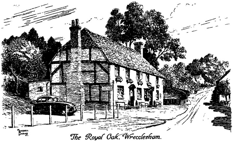Engraving of The Royal Oak, Wrecclesham, Surrey